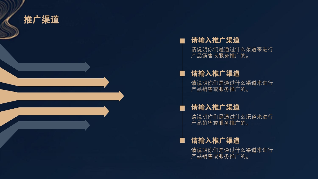 中国风禅意特色文化创意纪念品定制完整商业计划书PPT模版-推广渠道
